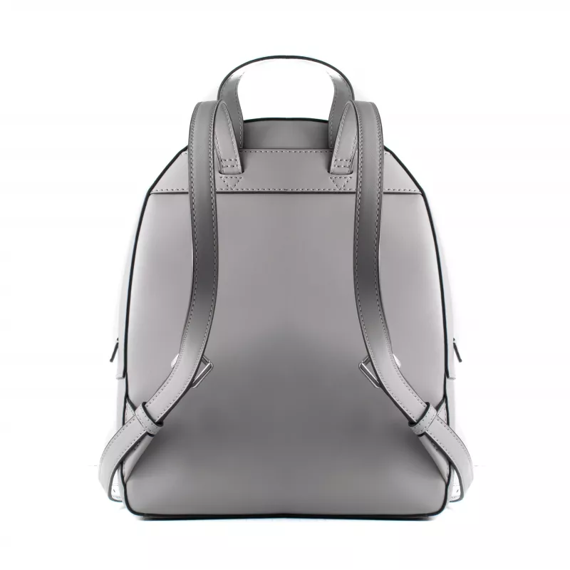 Mochila Michael Kors Rhea para senhora 28x23x10 cm cinzento pérola pele Saffiano
