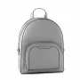 Mochila Michael Kors Rhea para senhora 28x23x10 cm cinzento pérola pele Saffiano