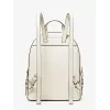 Mochila Michael Kors Rhea Zip Signature em lona revestida cor luggage 31x25x11 cm