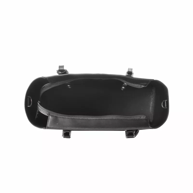 Mala de mão de mulher Michael Kors Sullivan - pele Saffiano, preta, 34x27x11 cm