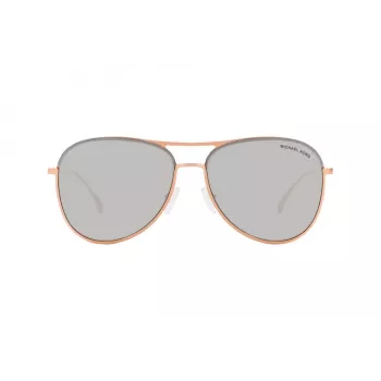 Óculos de sol unissexo Michael Kors MK1089 armação em acetato cinzenta transparente lentes cinzentas degradê 59mm