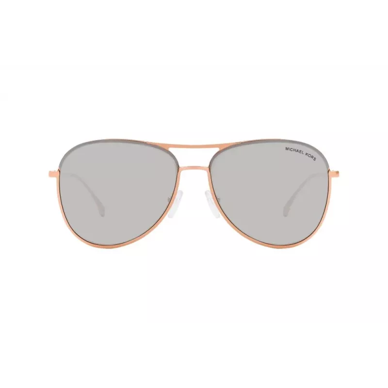 Óculos de sol unissexo Michael Kors MK1089 armação em acetato cinzenta transparente lentes cinzentas degradê 59mm