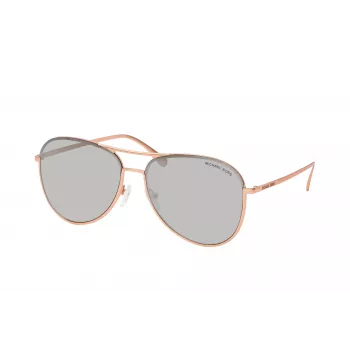 Óculos de sol unissexo Michael Kors MK1089 armação em acetato cinzenta transparente lentes cinzentas degradê 59mm