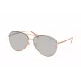 Óculos de sol unissexo Michael Kors MK1089 armação em acetato cinzenta transparente lentes cinzentas degradê 59mm