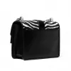 Michael Kors mala crossbody de mulher 35S5SGRC1HBLA - pele Saffiano preta com ferragens douradas (20x16x6 cm)