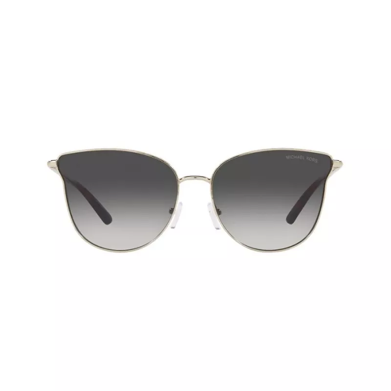 Óculos de sol Michael Kors aviador para mulher MK1120-10148G armação prateada lentes degradê cinzentas 62mm