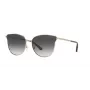 Óculos de sol Michael Kors aviador para mulher MK1120-10148G armação prateada lentes degradê cinzentas 62mm