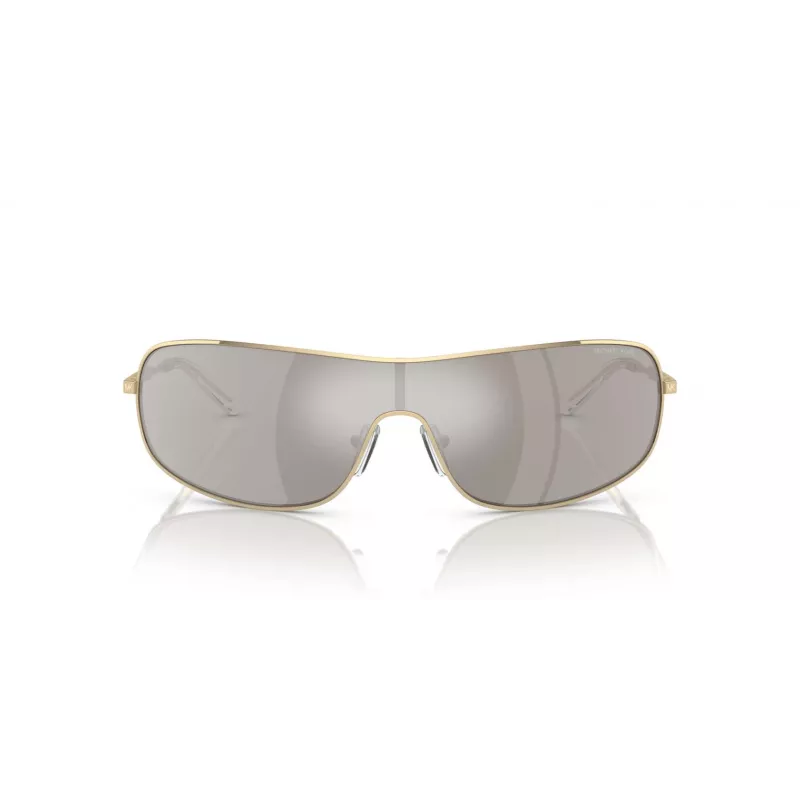 Óculos de sol de mulher em forma de olho de gato Michael Kors MK1139-10146G armação cinzenta transparente lentes cinzentas degradê 58 mm