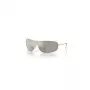 Óculos de sol de mulher em forma de olho de gato Michael Kors MK1139-10146G armação cinzenta transparente lentes cinzentas degradê 58 mm