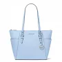 Mala de ombro de mulher Michael Kors Cece em pele Saffiano Pale Gold 25x28x11 cm