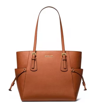Michael Kors Mala de ombro para mulher Greenwich em pele Saffiano Luggage 31x28x15cm
