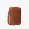 Mala de ombro de mulher Michael Kors Greenwich Small em pele Saffiano cor luggage