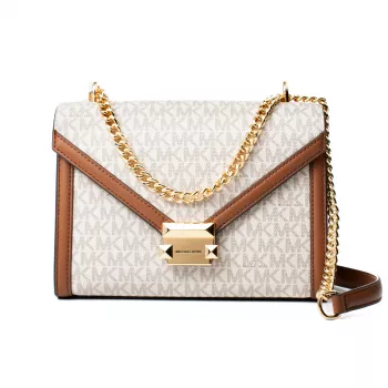MICHAEL KORS Bolsa crossbody Gwen para mulher 35S5GWHL8BVAN em Vanilla, 24x18x8 cm