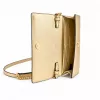 Mala de ombro Michael Kors Jet Set Charm para mulher, tela com logótipo Signature, ferragens tom dourado