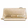 Mala de ombro Michael Kors Jet Set Charm para mulher, tela com logótipo Signature, ferragens tom dourado