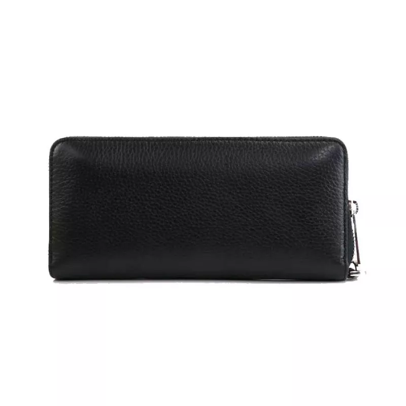 Carteira continental de mulher Michael Kors Jet Set Travel em pele Saffiano, preta 35F7STVE7LBLK