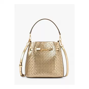MICHAEL KORS mulher Jet Set Travel bolsa de ombro 35S6G2ZC1KPAL - Signature Canvas, ferragens douradas