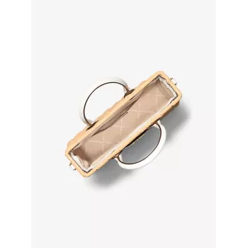 Michael Kors mala de ombro de mulher Jet Set Travel 35T4G7ZC5WOPT - Signature Canvas, ferragens douradas