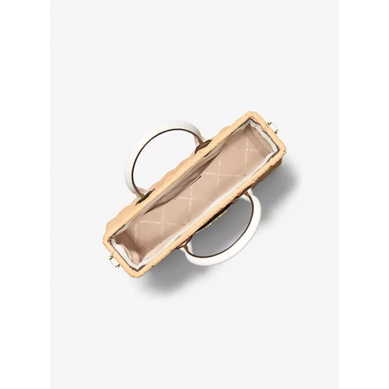 Michael Kors mala de ombro de mulher Jet Set Travel 35T4G7ZC5WOPT - Signature Canvas, ferragens douradas