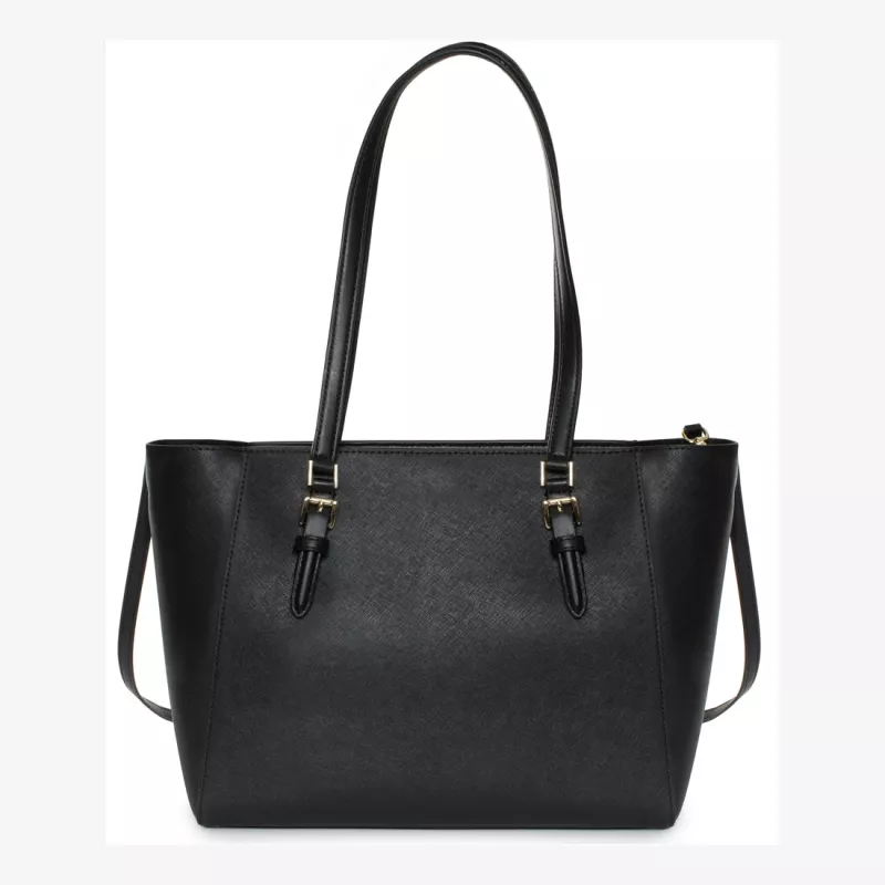 MICHAEL KORS Bolsa de mão grande Jet Set Travel de couro Saffiano para mulher 35R3GCFT3TBLA preto