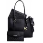 MICHAEL KORS Bolsa de mão grande Jet Set Travel de couro Saffiano para mulher 35R3GCFT3TBLA preto