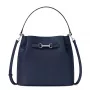 Mala crossbody Michael Kors Jet Set Travel em pele Saffiano para mulher 35R6S2ZS6TNAV, azul-marinho