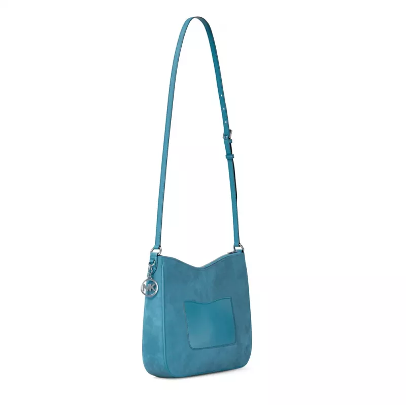 Michael Kors mulher Jet Set Travel bolsa crossbody dome em pele saffiano - azul-marinho (30 x 26 x 8 cm)
