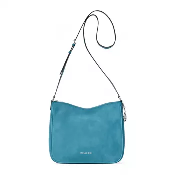 Michael Kors mulher Jet Set Travel bolsa crossbody dome em pele saffiano - azul-marinho (30 x 26 x 8 cm)