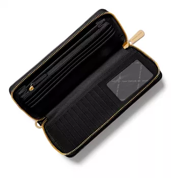 Michael Kors bolsa de pulso de couro saffiano Jet Set Travel de mulher, preta