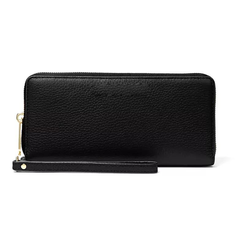 Michael Kors bolsa de pulso de couro saffiano Jet Set Travel de mulher, preta