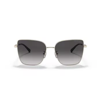 Óculos de sol de mulher Michael Kors Aviator MK1108 dourado claro cinzento degradê 57mm