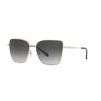 Óculos de sol de mulher Michael Kors Aviator MK1108 dourado claro cinzento degradê 57mm