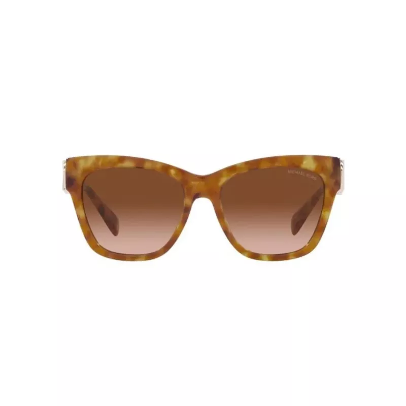 Óculos de sol para mulher Michael Kors MK2182U - armação de acetato tartaruga escura, lentes degradê castanhas, 55 mm
