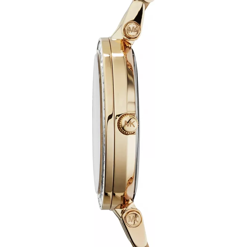 Relógio para mulher Michael Kors MK3365 caixa de aço inoxidável tom ouro rosa 34 mm