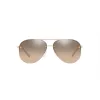 Óculos de sol quadrados oversize de mulher Michael Kors MK1135B10143D - lente cinzento degradê, armação em acetato preta