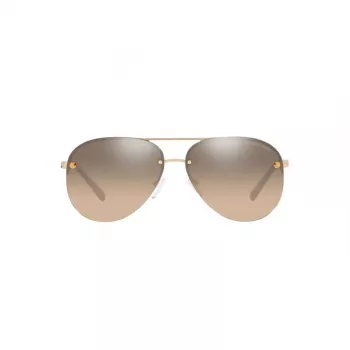 Óculos de sol quadrados oversize de mulher Michael Kors MK1135B10143D - lente cinzento degradê, armação em acetato preta