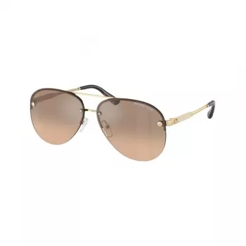 Óculos de sol quadrados oversize de mulher Michael Kors MK1135B10143D - lente cinzento degradê, armação em acetato preta