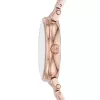 Relógio Michael Kors de mulher Pyper ouro rosa aço inoxidável MK3971 35mm