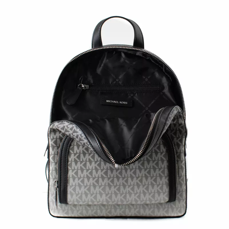 Mochila de mulher Michael Kors Rhea 28x23x10 cm preta lona Signature