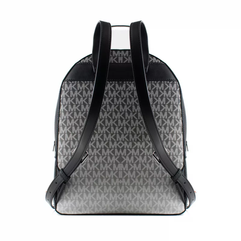 Mochila de mulher Michael Kors Rhea 28x23x10 cm preta lona Signature