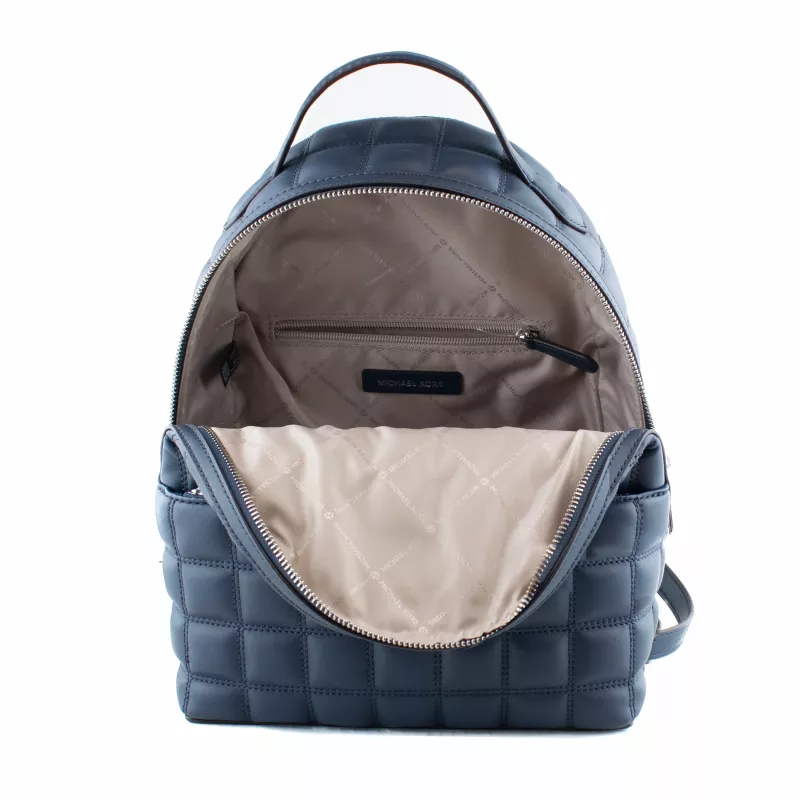 Mochila de mulher Michael Kors Rhea azul-marinho couro saffiano 35R5S6HB6VNAV