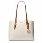 Michael Kors Conjunto de sacos de mulher em pele Saffiano – Tote e Pouch (Baunilha) – Modelo 35F3GCFT9TVAN