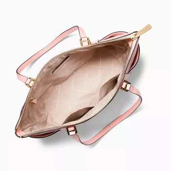 Mala de mão de mulher Michael Kors em pele Saffiano 35T0GCFT7LPOW Powder Blush 25x28x11cm