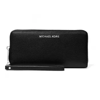 Carteira e capa para telemóvel MICHAEL KORS para mulher em pele Saffiano com fecho de correr, preta (Jet Set Travel) - 35S6STVE9LBLA