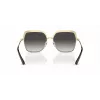 Óculos de sol de senhora Michael Kors MK1141-10148G armação Butterfly rosa-ouro lentes cinzentas degradê 57mm