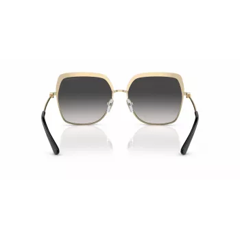 Óculos de sol de senhora Michael Kors MK1141-10148G armação Butterfly rosa-ouro lentes cinzentas degradê 57mm