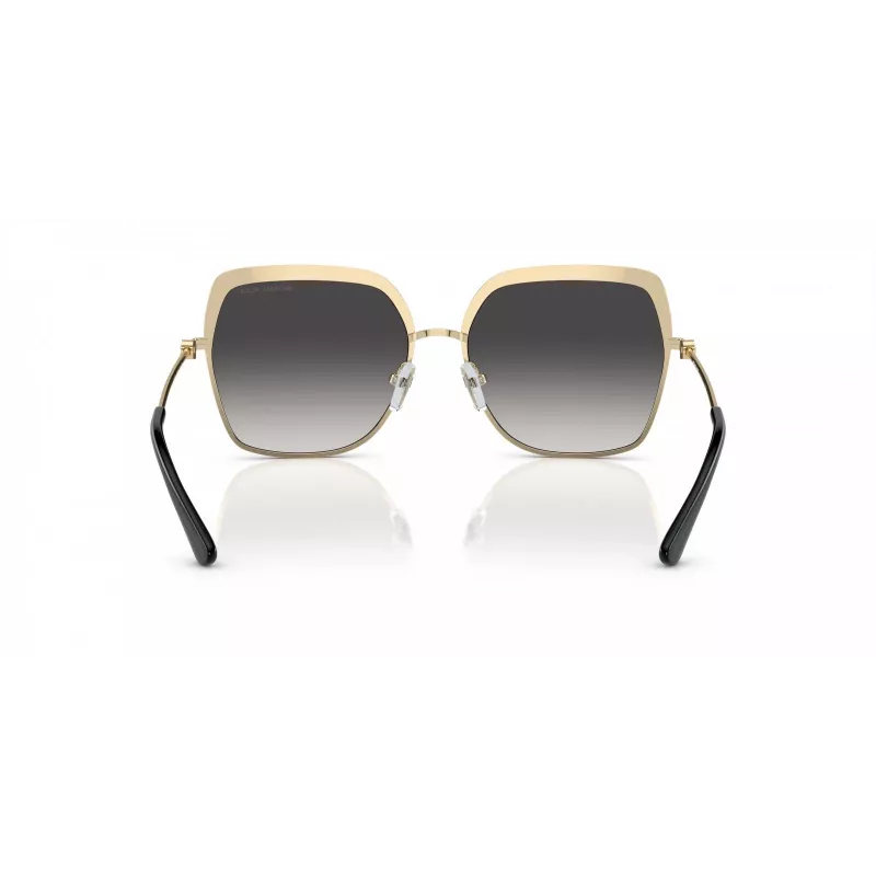 Óculos de sol de senhora Michael Kors MK1141-10148G armação Butterfly rosa-ouro lentes cinzentas degradê 57mm