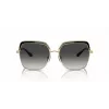 Óculos de sol de senhora Michael Kors MK1141-10148G armação Butterfly rosa-ouro lentes cinzentas degradê 57mm