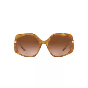 Óculos de sol de mulher Michael Kors MK217739153B5 armação em tartaruga escura lentes marrom degradê 56 mm
