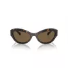 Óculos de sol Michael Kors para mulher MK2198-300673 armação de acetato castanho escuro lentes degradê castanhas 59 mm
